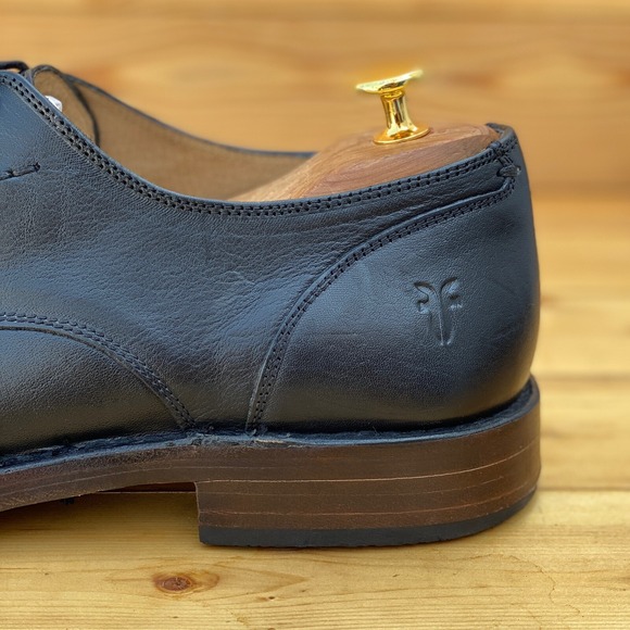 Frye Oliver Oxford Black Leather Cap Toe Lace Up Shoes 84740 Men Size 13‎ D main image 5